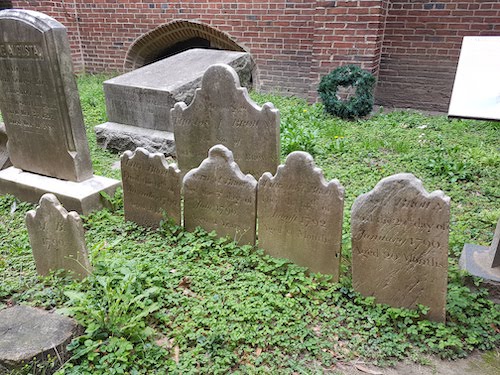 Five graves for children of the same family