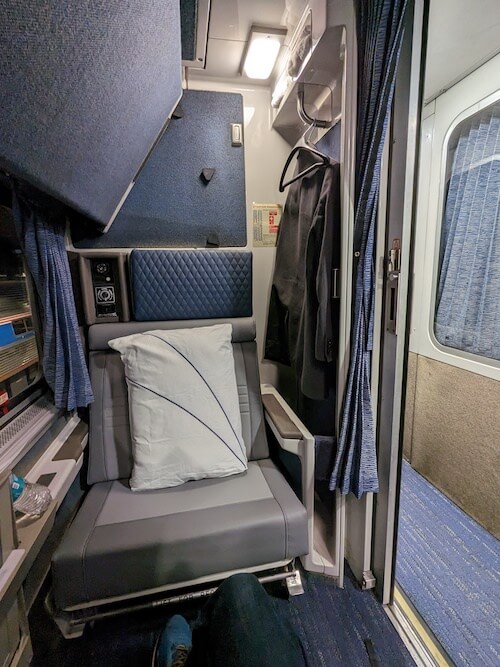 View of roomette on the Empire Builder